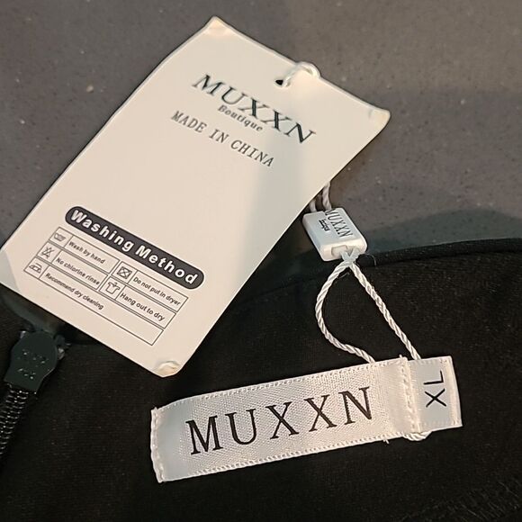 MUXXN sz XL black midi dress - Picture 10 of 14